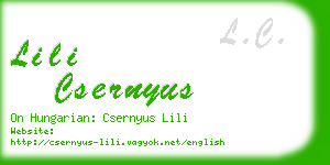 lili csernyus business card